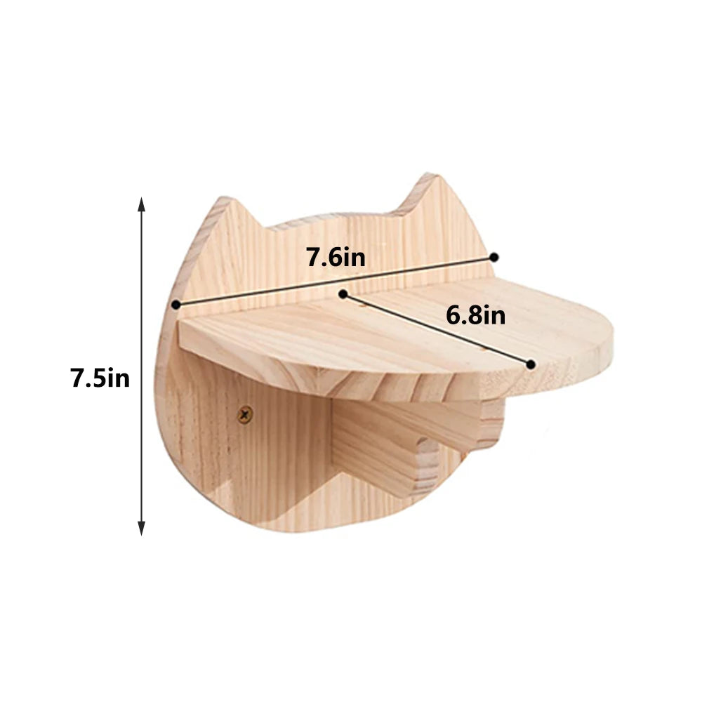 CWV Wall Mounted Cat Shelves Set Moon Hammock Star Perches