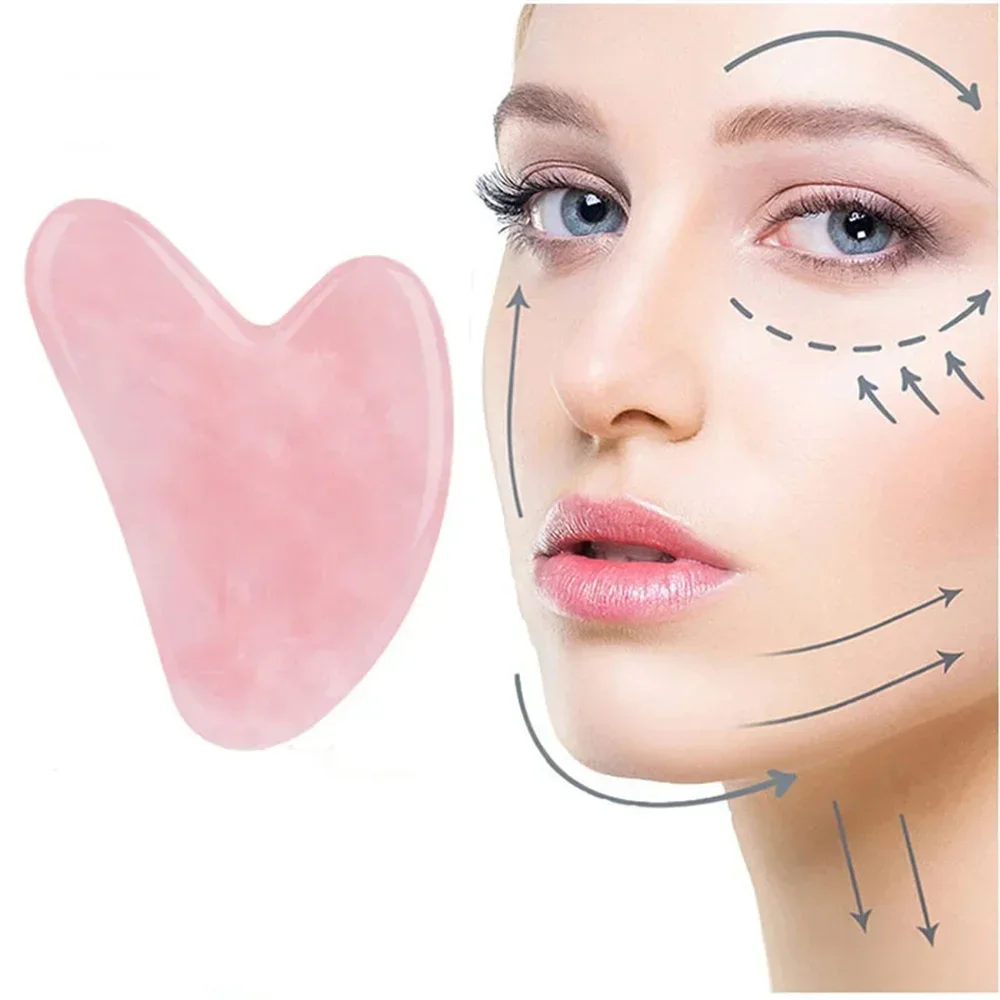 Smooth Polished Natural Jade Gua Sha Facial Massage Skincare Tool