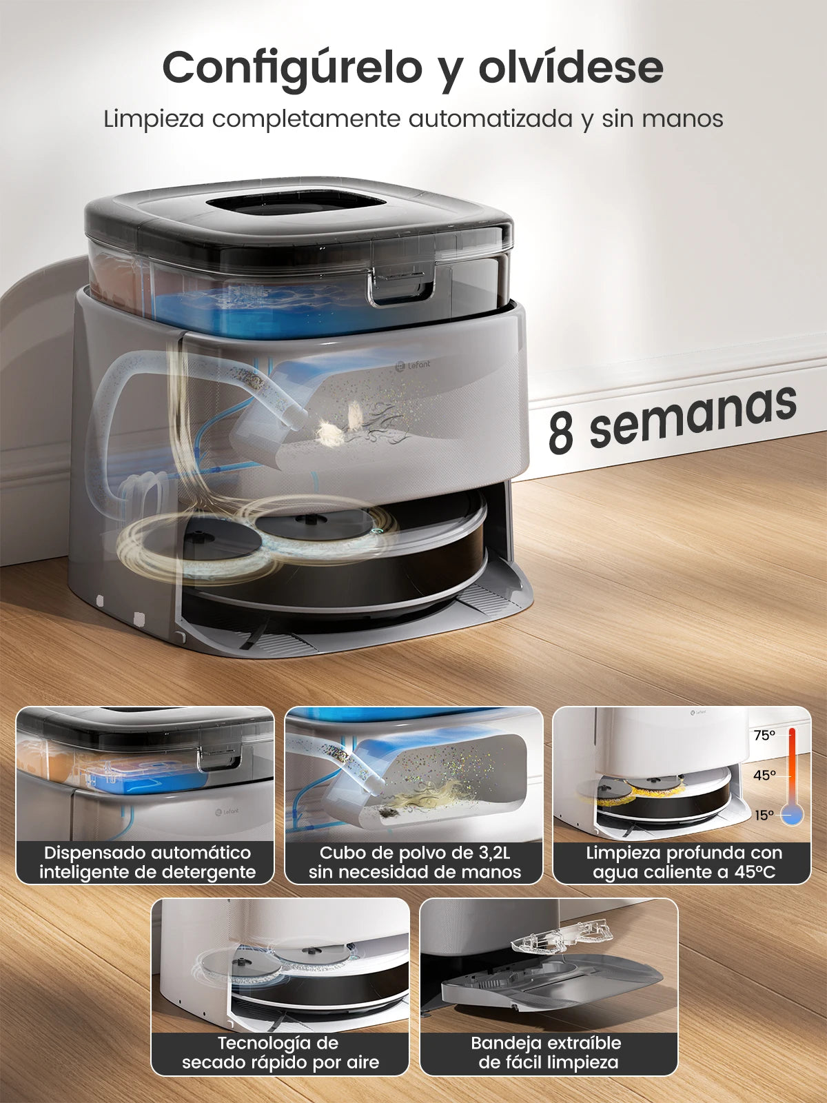 Lefant M3 Max Smart Robot Vacuum And Mop Cleaning System