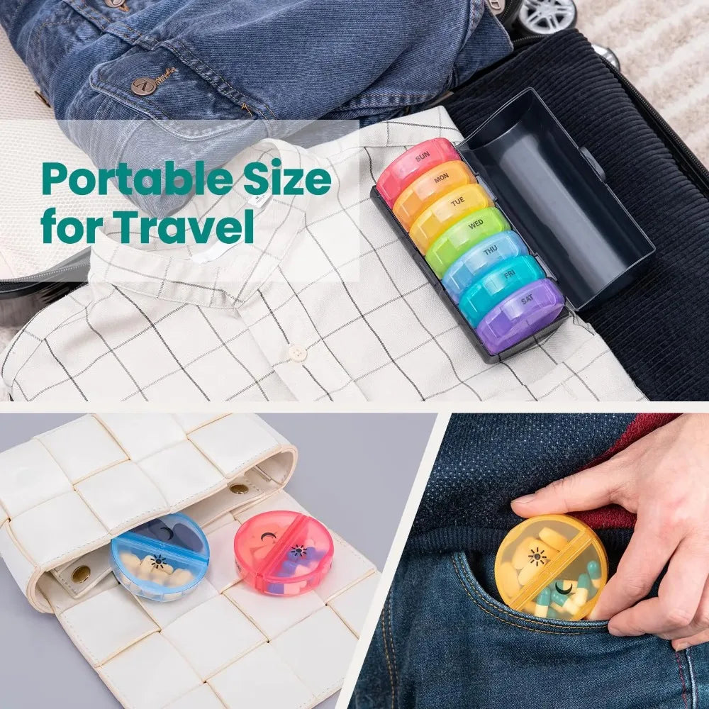 Weekly Medicine Storage Organizer Pill Box Holder Container