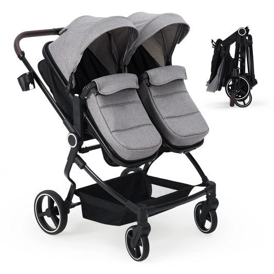 Lightweight Tandem Stroller With Compact Fold For Toddlers
