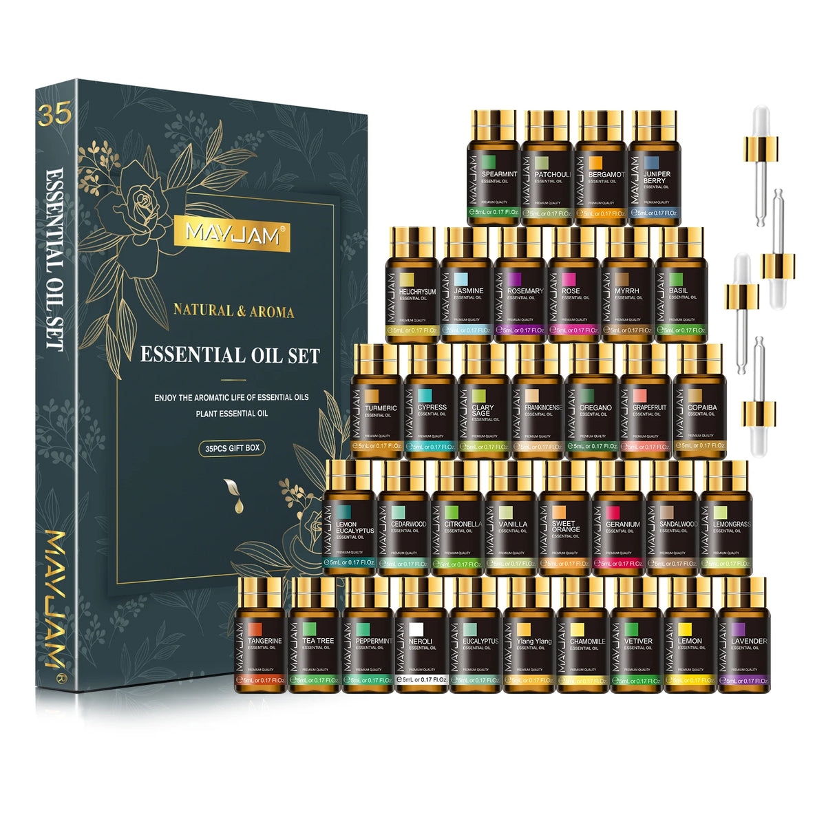 MAYJAM Assorted Essential Oils Aromatherapy Kit Gift Box Set