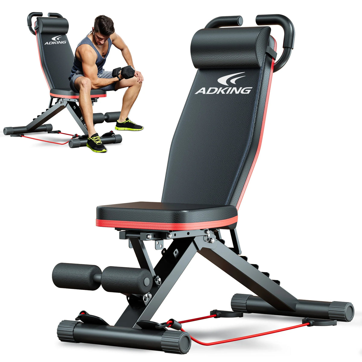 Premium Foldable Dumbbell Bench For Full Body Home Gym Workouts