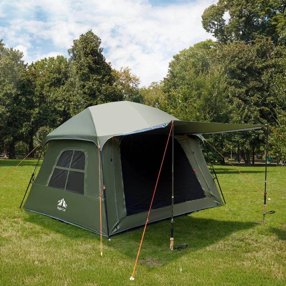 Night Cat Waterproof Pop Up Camping Tent With Rainfly