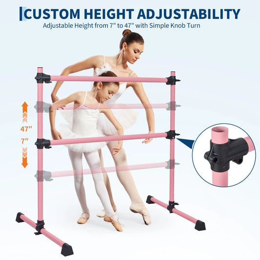 Freestanding Adjustable Ballet Barre For Home Pilates And Dancing Practice