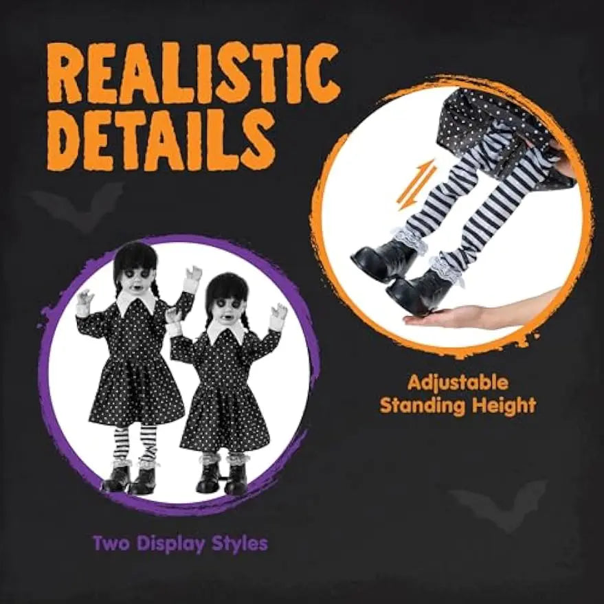 Joyfy Halloween Animatronic Ghost Doll Outdoor Prop With Glowing Eyes