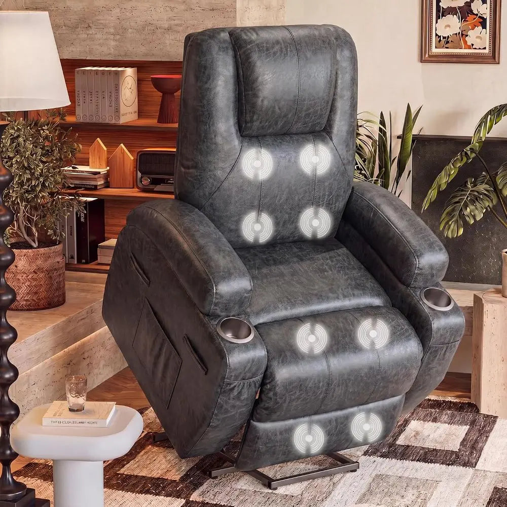 Adjustable Recliner Chair With Massage And Cup Holders