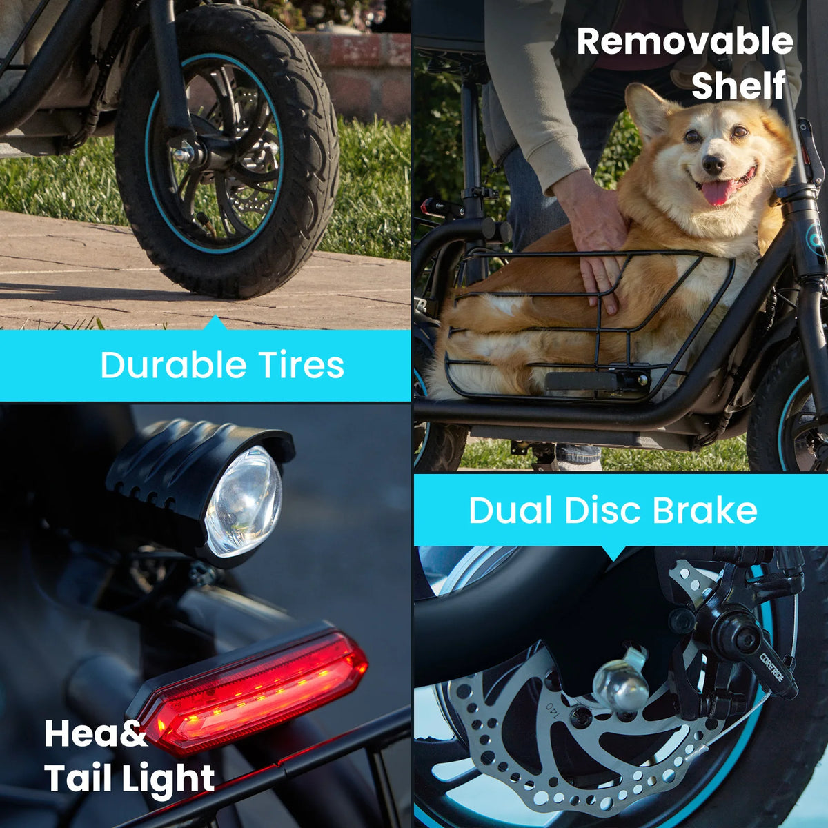 Gyroor Foldable Electric Scooter With Basket For Adult Riders