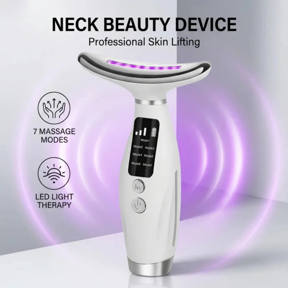 Hailicare Led Neck Face Massager With Heating And Vibration Therapy