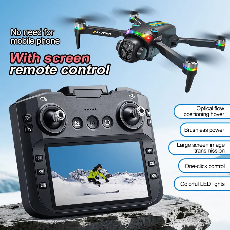 Evanovm K21Max Drone With Built In Screen And Auto Return