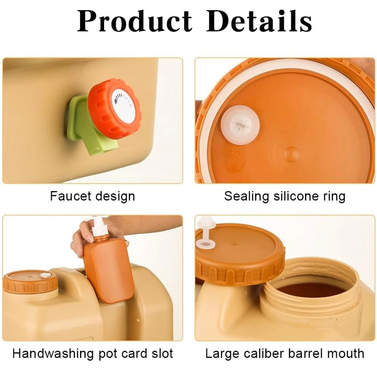 Portable Emergency Water Container With Spigot For Outdoor Adventures