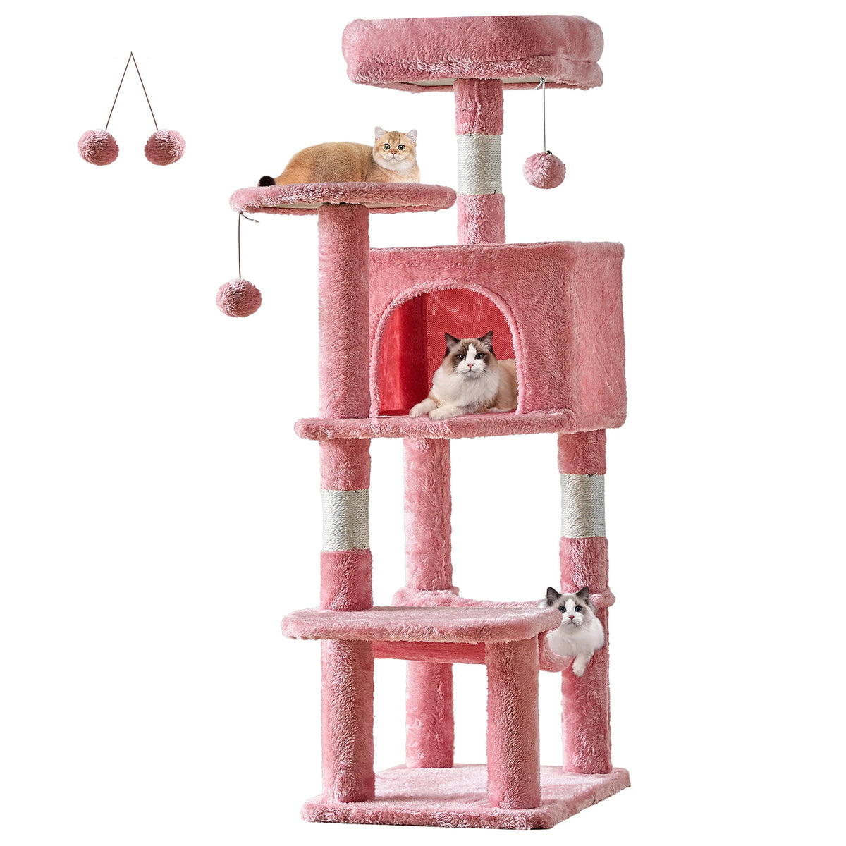 JHK Multifunctional Cat Tree With Natural Sisal Scratching Posts