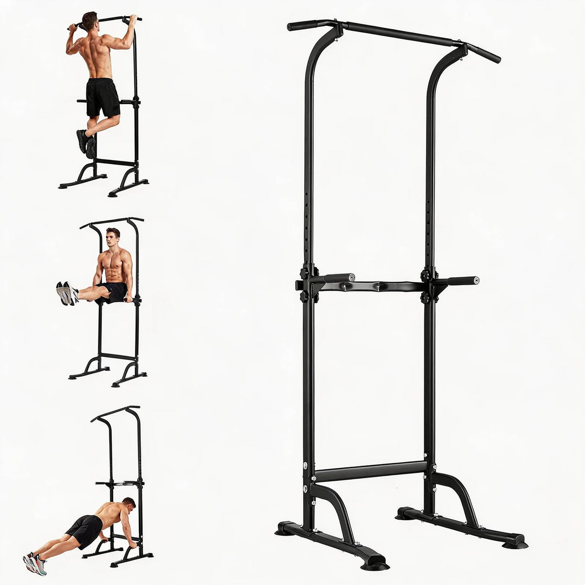 HiMISS Adjustable Multi Function Power Tower Dip Station Gym