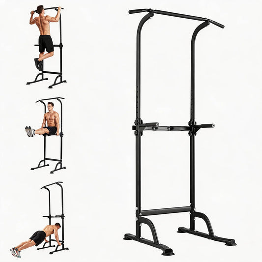 HiMISS Adjustable Multi Function Power Tower Dip Station Gym