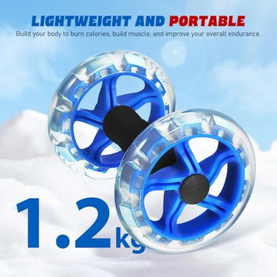 Dual Ab Roller Wheels for Core Strength and Home Fitness