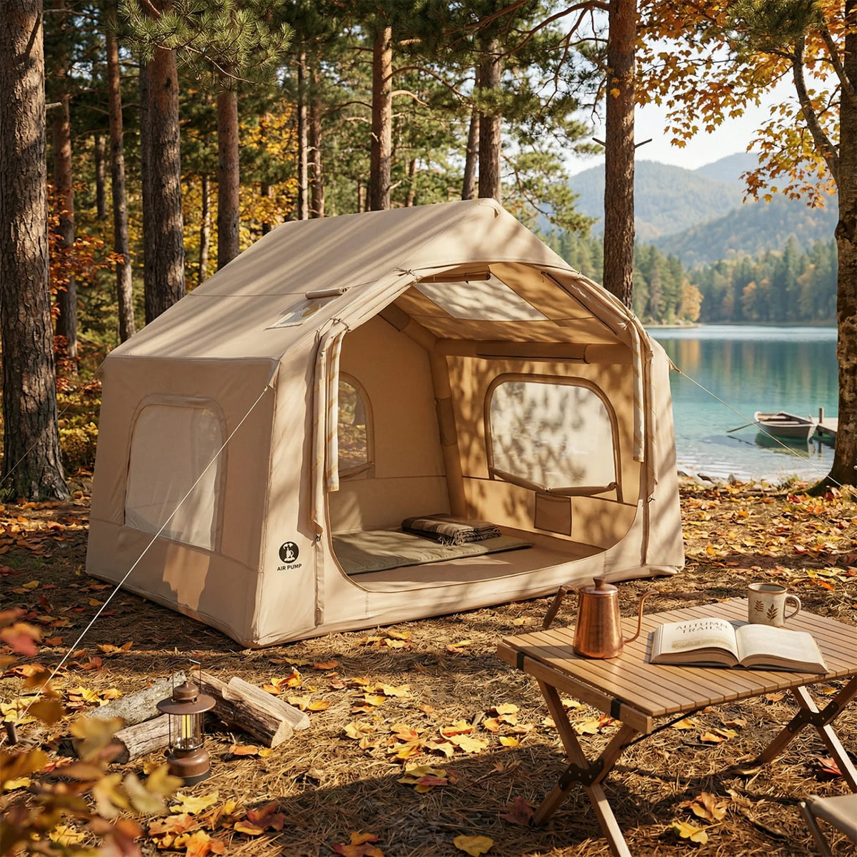 HiMISS Inflatable Camping Tent Outdoor Family Weather Resistant Shelter