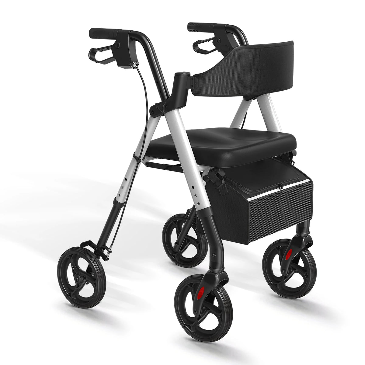 Maidesite Foldable Rollator Walker For Seniors With Seat