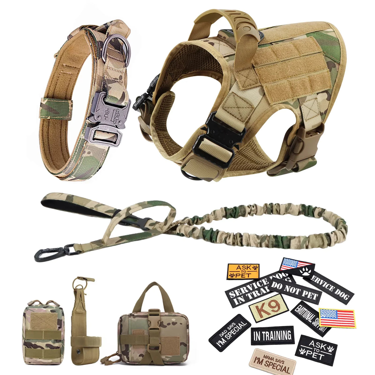 Petravel Padded Tactical Dog Harness Vest With Quick Release