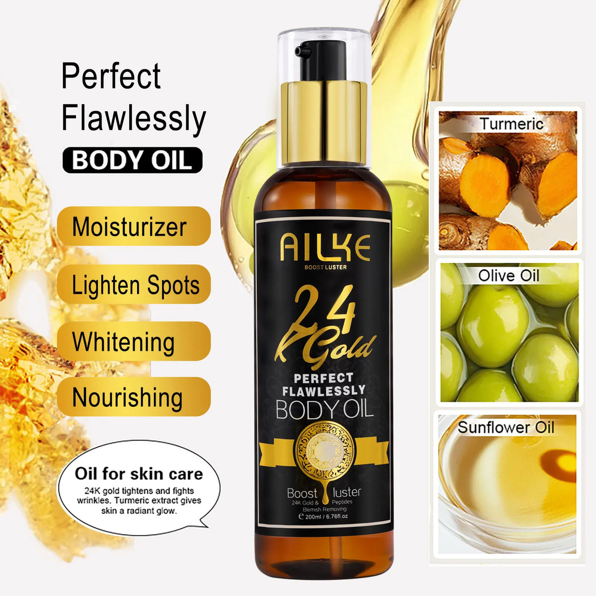 Ailke Brightening Skin Care Set With Vitamin C Moisturizer