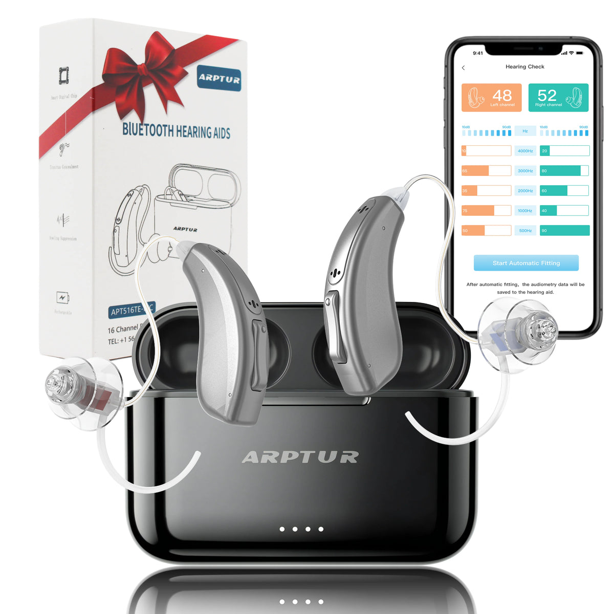 Zepau Bluetooth Rechargeable Hearing Aids With Noise Canceling APP Control