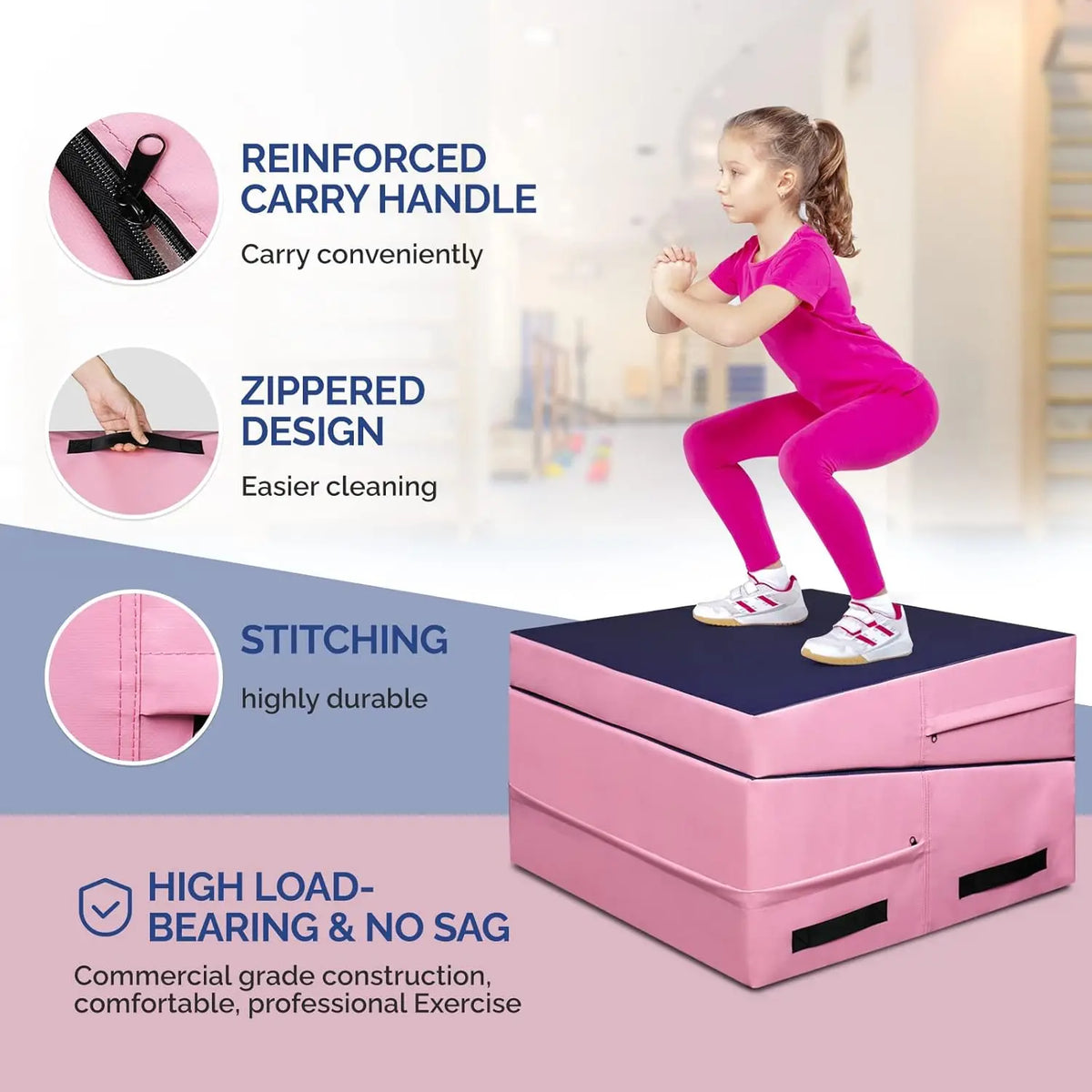 Matladin Folding Gymnastics Cheese Wedge Tumbling Mat For Kids