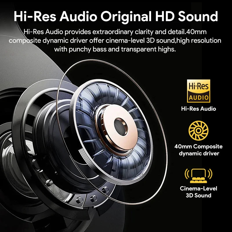 QCY H3 Bluetooth 5.4 Wireless Headphones Hybrid Active Noise Cancellation