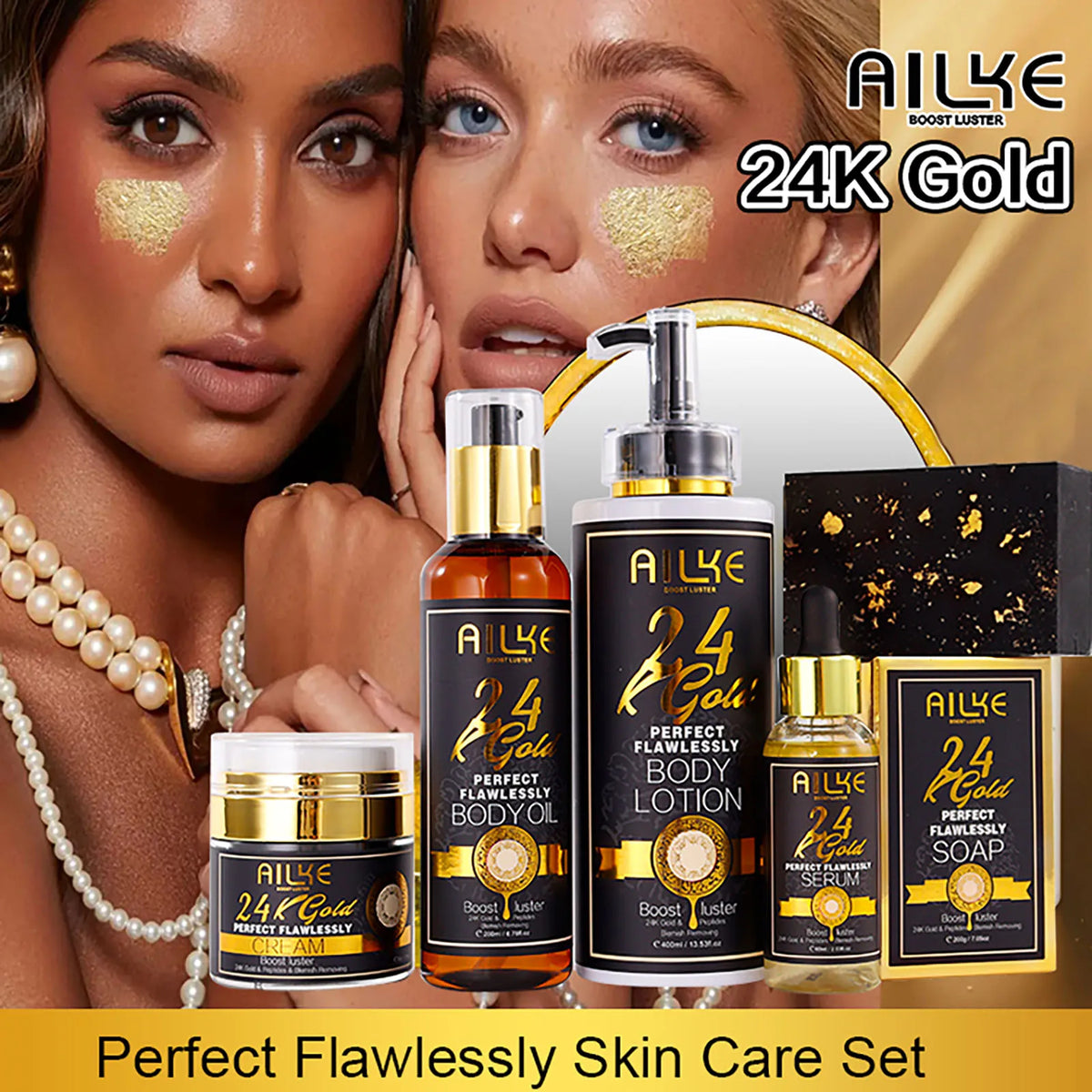 Ailke Brightening Skin Care Set With Vitamin C Moisturizer