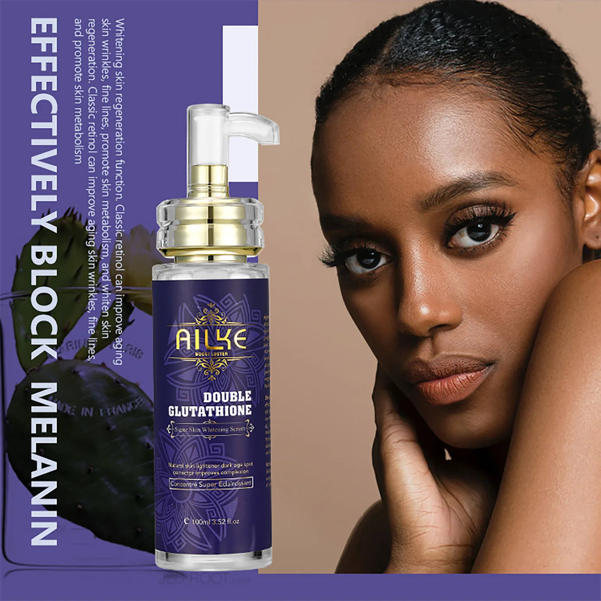 AILKE Glutathione Whitening Essence Moisturizing Serum For Even Tone