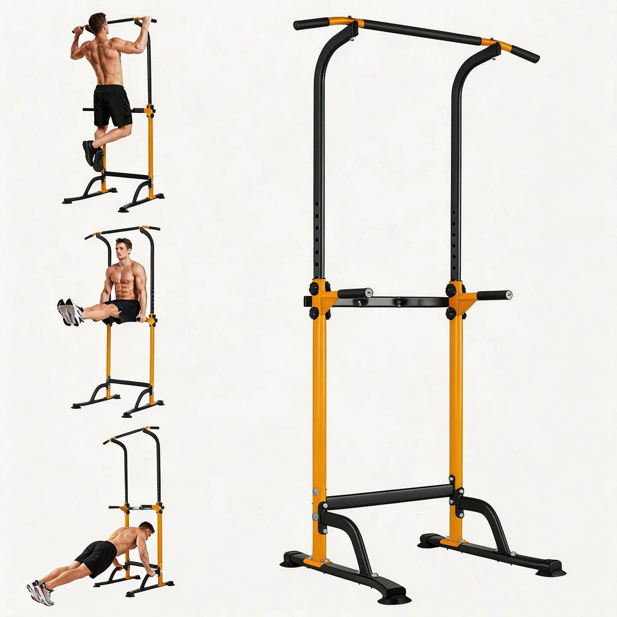 HiMISS Adjustable Multi Function Power Tower Dip Station Gym