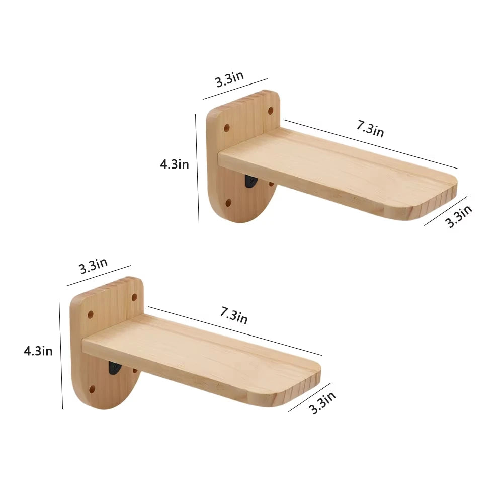 CWV Wall Mounted Cat Shelves Set Moon Hammock Star Perches