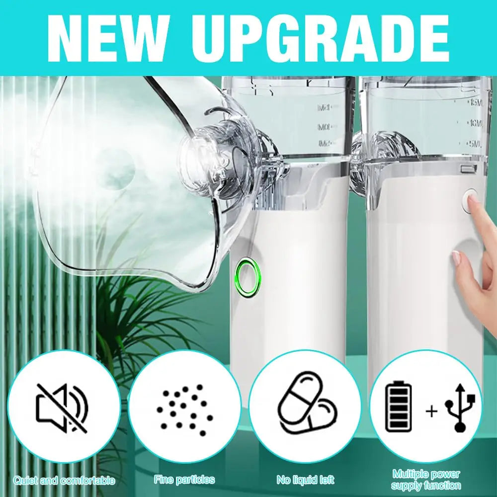 Quiet Portable USB Rechargeable Cool Mist Steam Inhaler