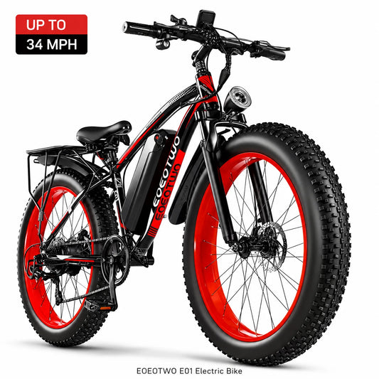 EOEOTWO Adult Fat Tire Electric Bike With 1000 Watt Motor