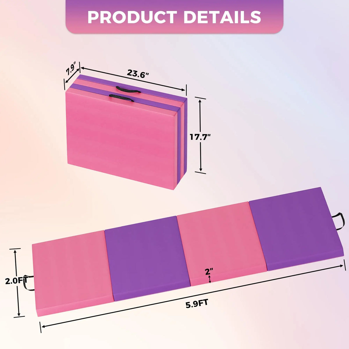 HiMISS Professional Foldable Gymnastics Exercise Mat For Home Use
