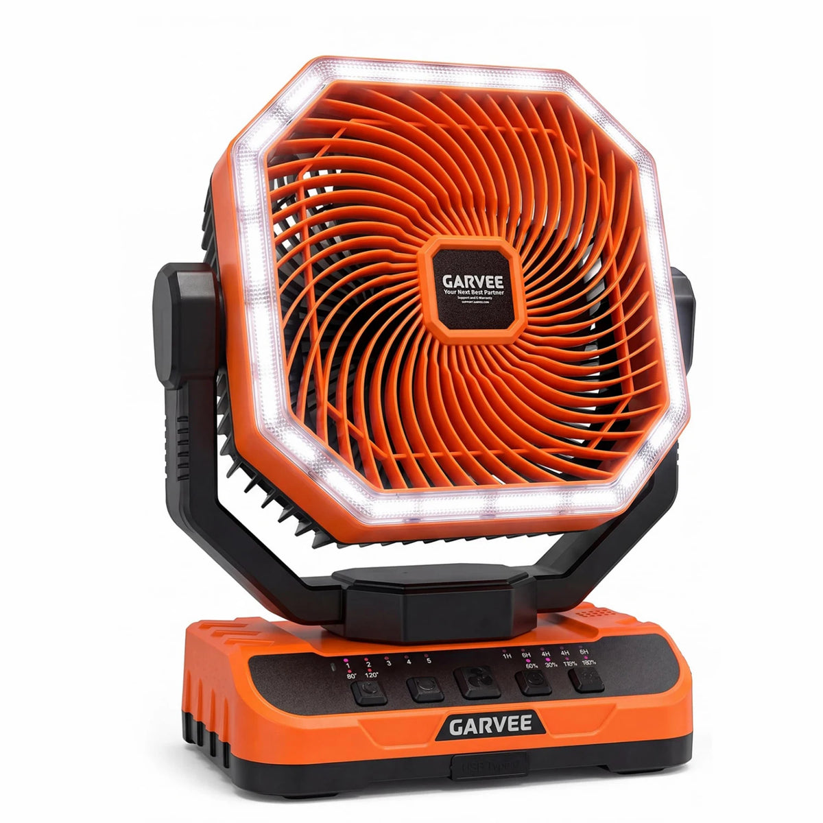 HiMiss Portable Camping Fan With Remote Timer And Five Speeds
