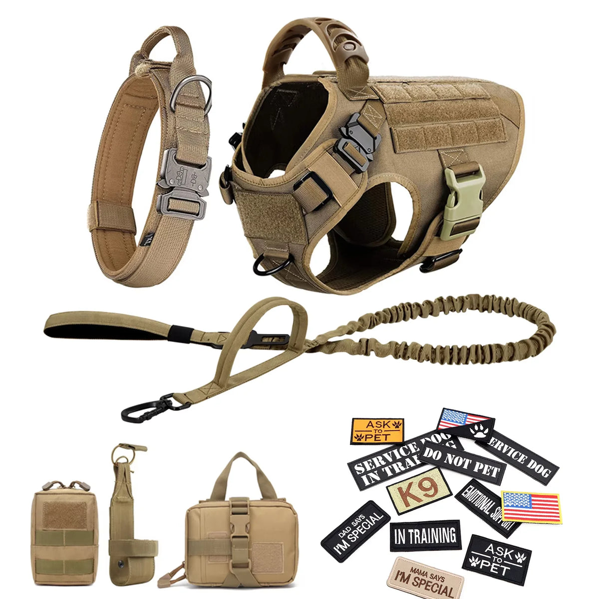 Petravel Padded Tactical Dog Harness Vest With Quick Release