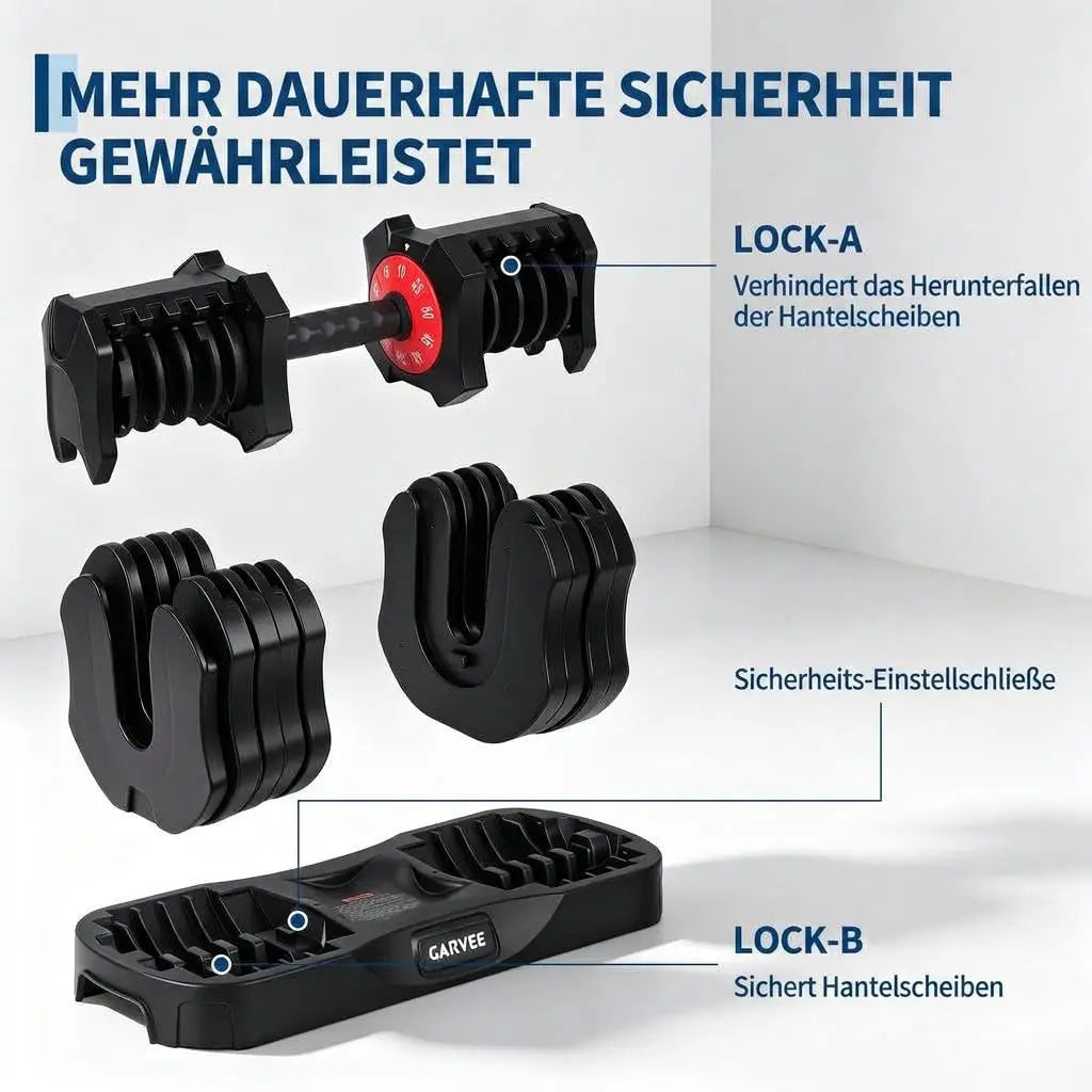 HiMISS Adjustable Dumbbell With Storage Tray For Home Strength Training