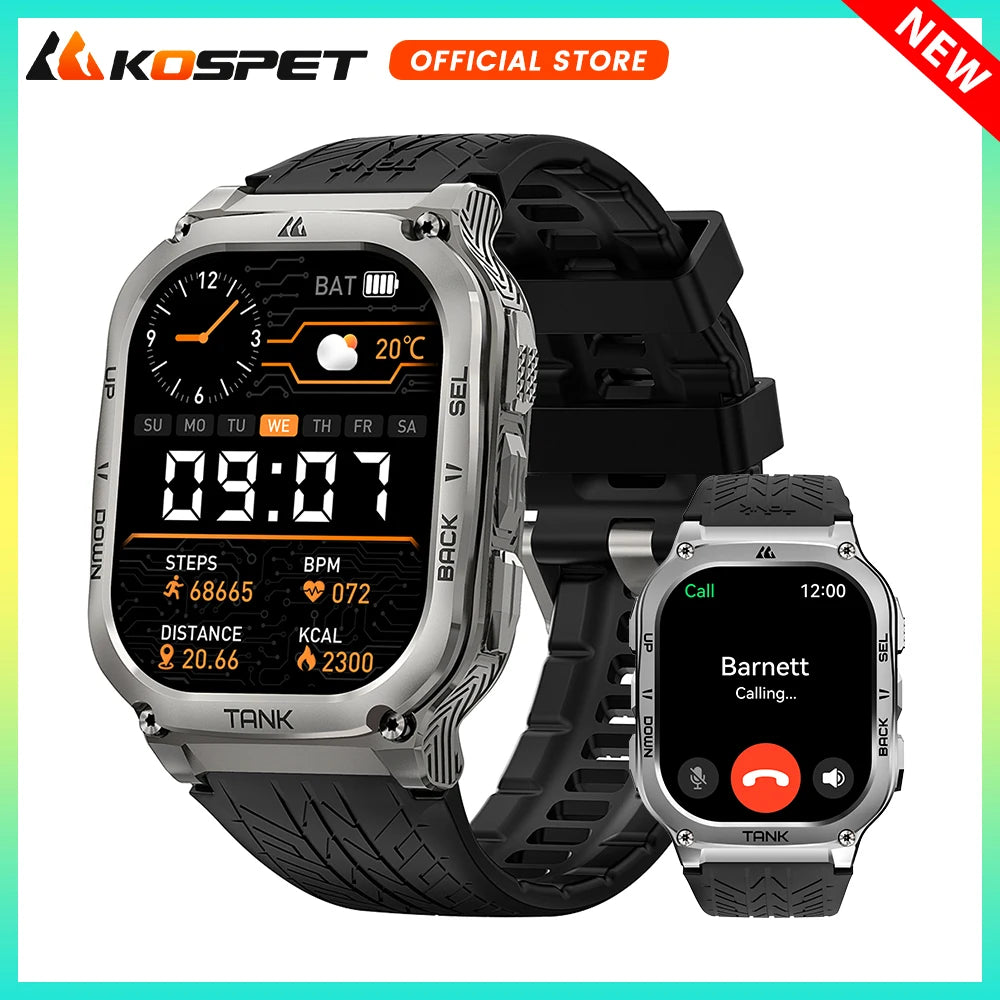 Kospet Tank M3 Smartwatch With Amoled Screen And Fitness Tracking