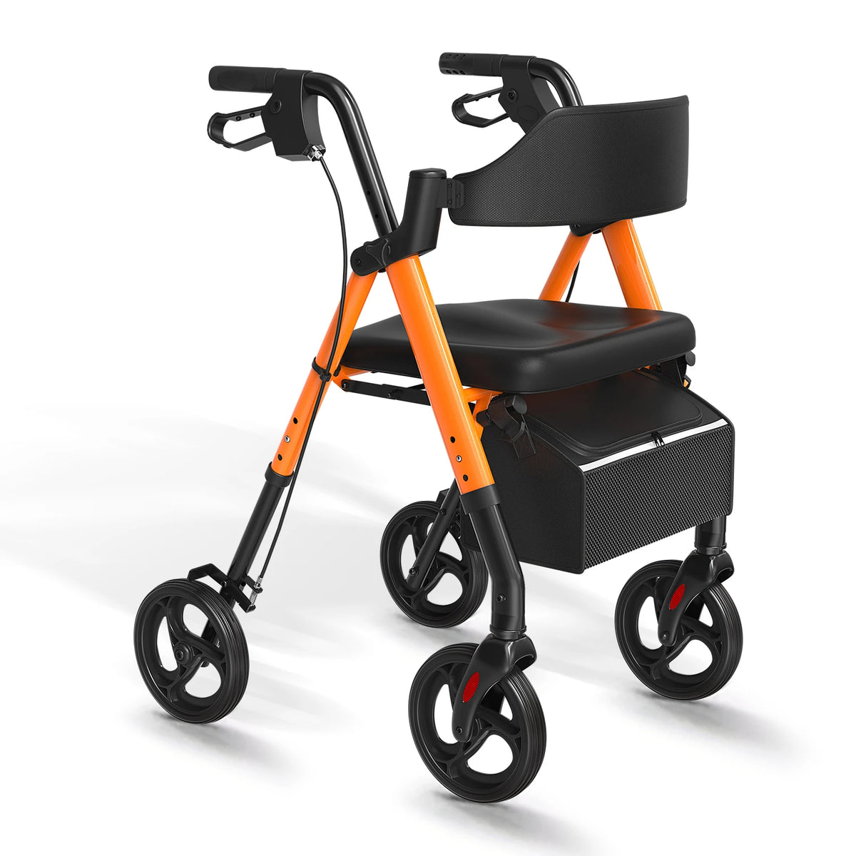 Maidesite Foldable Rollator Walker For Seniors With Seat