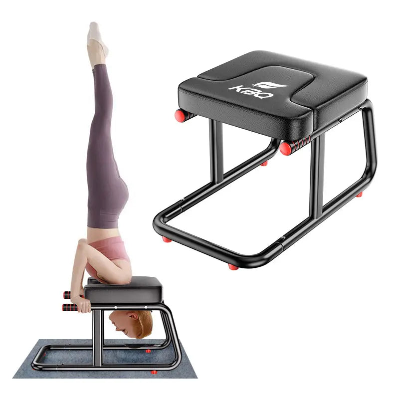 KBQ Inverted Yoga Stool With Double Armrests For Balance Training