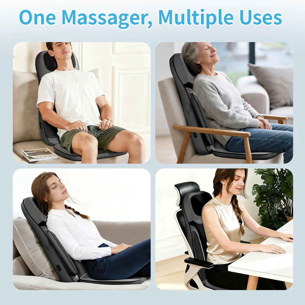 Himouta Shiatsu Neck Back Massager With Heat And Adjustable Chair