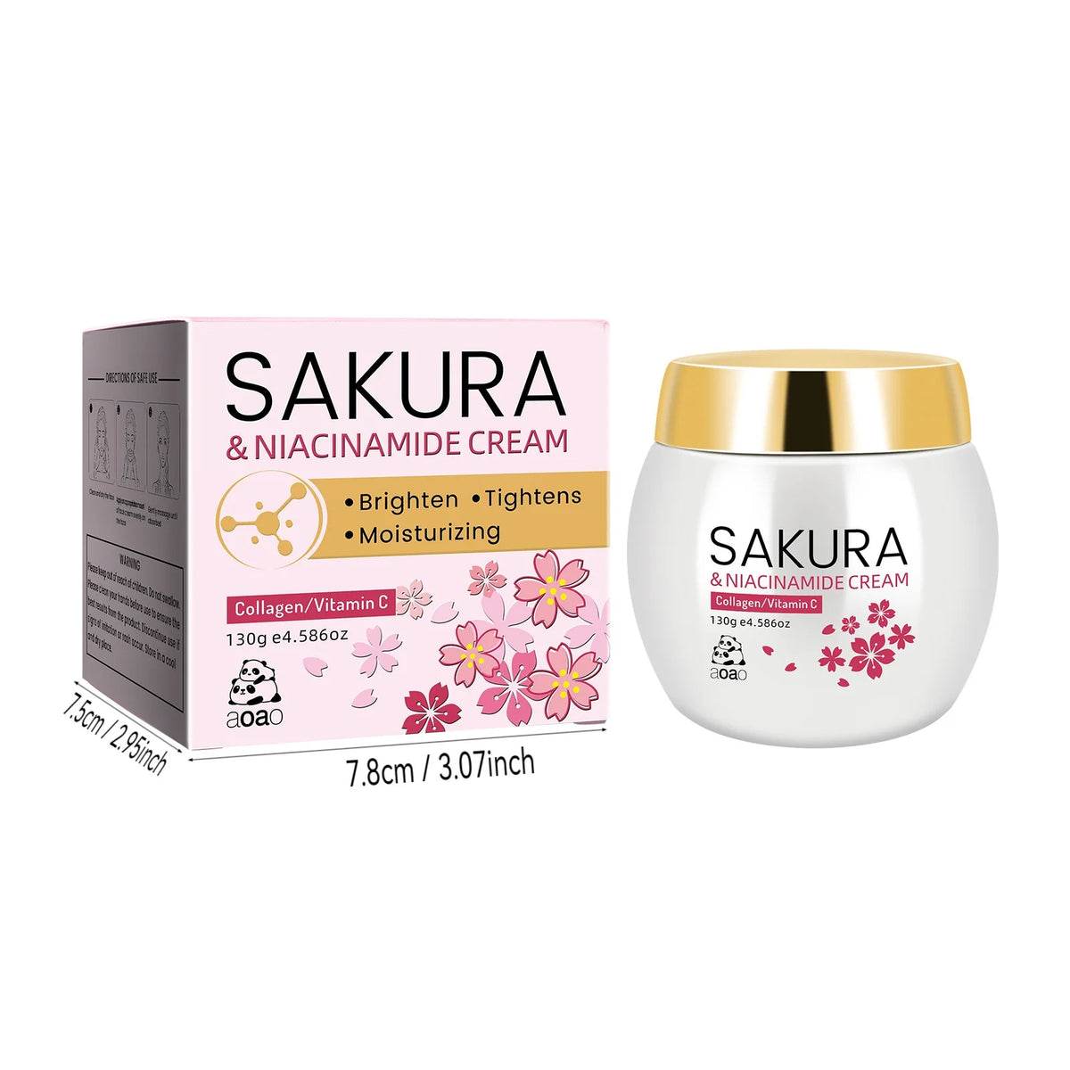 Aoao Sakura Face Cream Collagen Niacinamide Moisturizer For Dry Skin