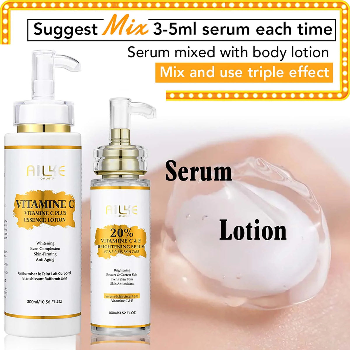 Ailke Vitamin C Body Cream for Dark Spots and Hydration
