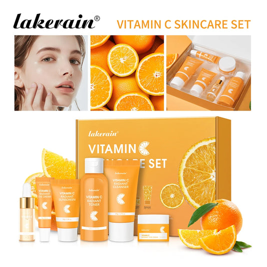 Lakerain Vitamin C Brightening Skin Care Set With Serum Kit
