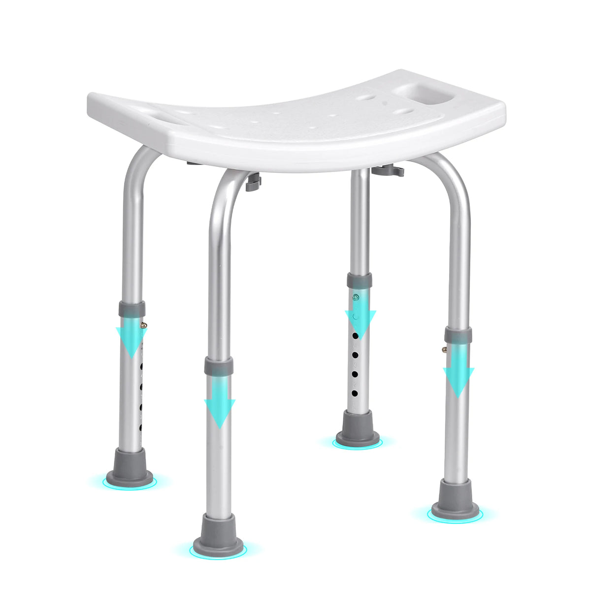SucceBuy Adjustable Shower Chair With Built In Handles For Bathing