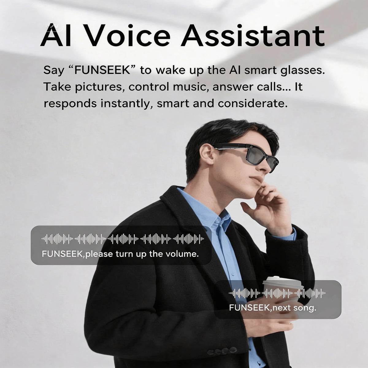W&O Smart Camera Glasses With AI Translation And Audio