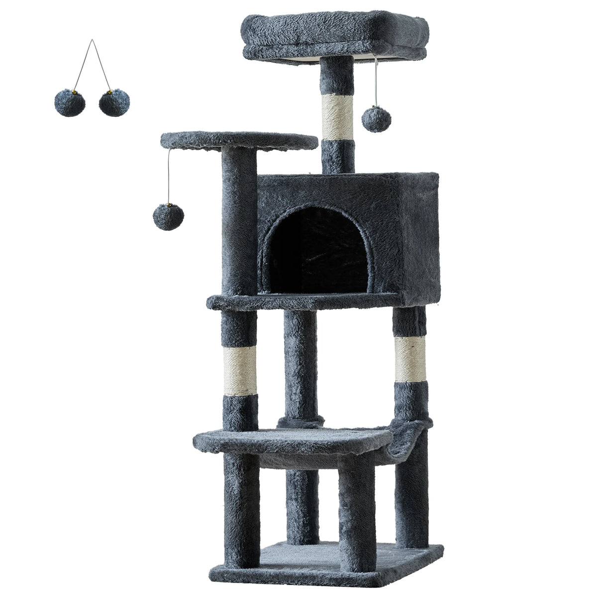 JHK Multifunctional Cat Tree With Natural Sisal Scratching Posts