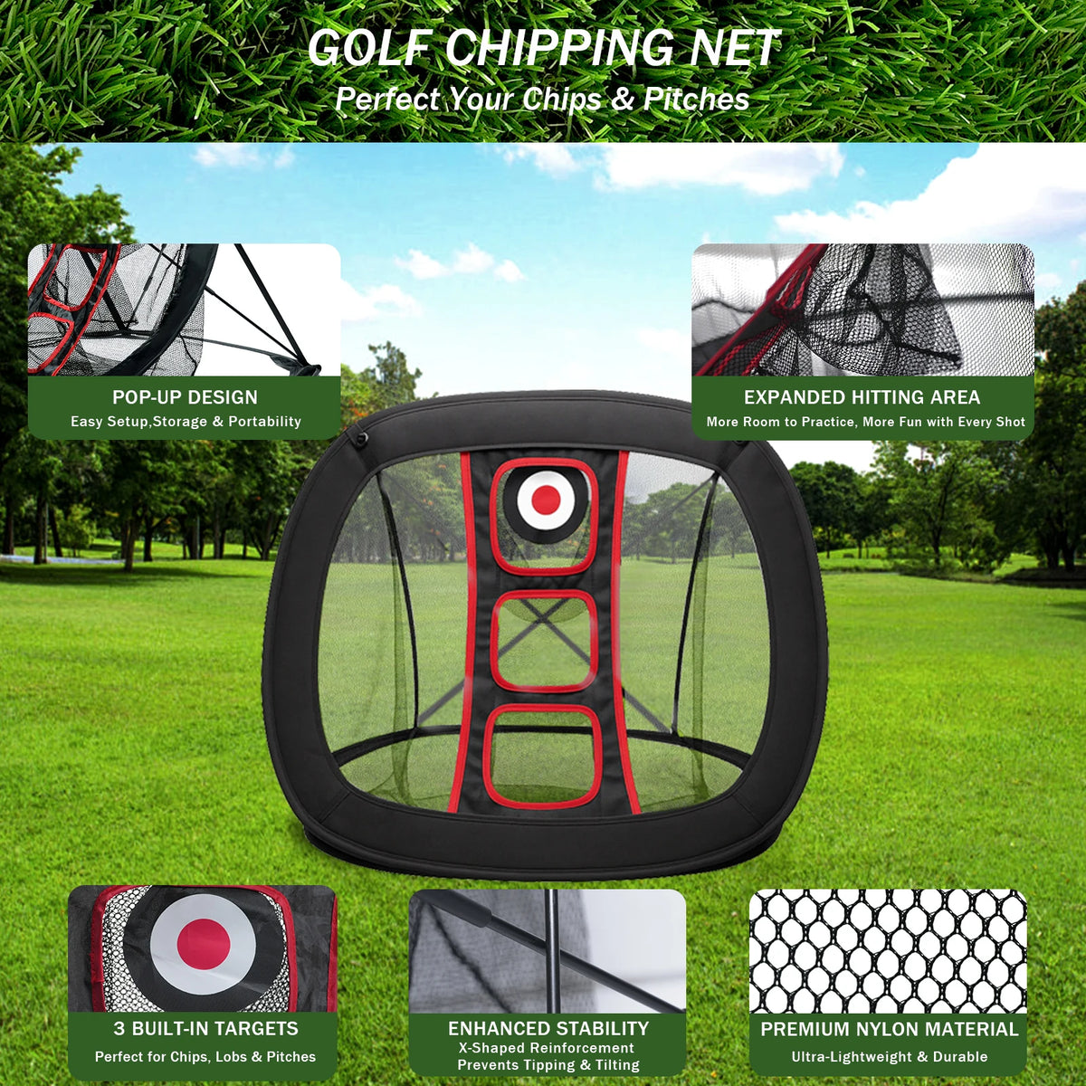 Aeswgofof Golf Practice Net For Chipping And Training