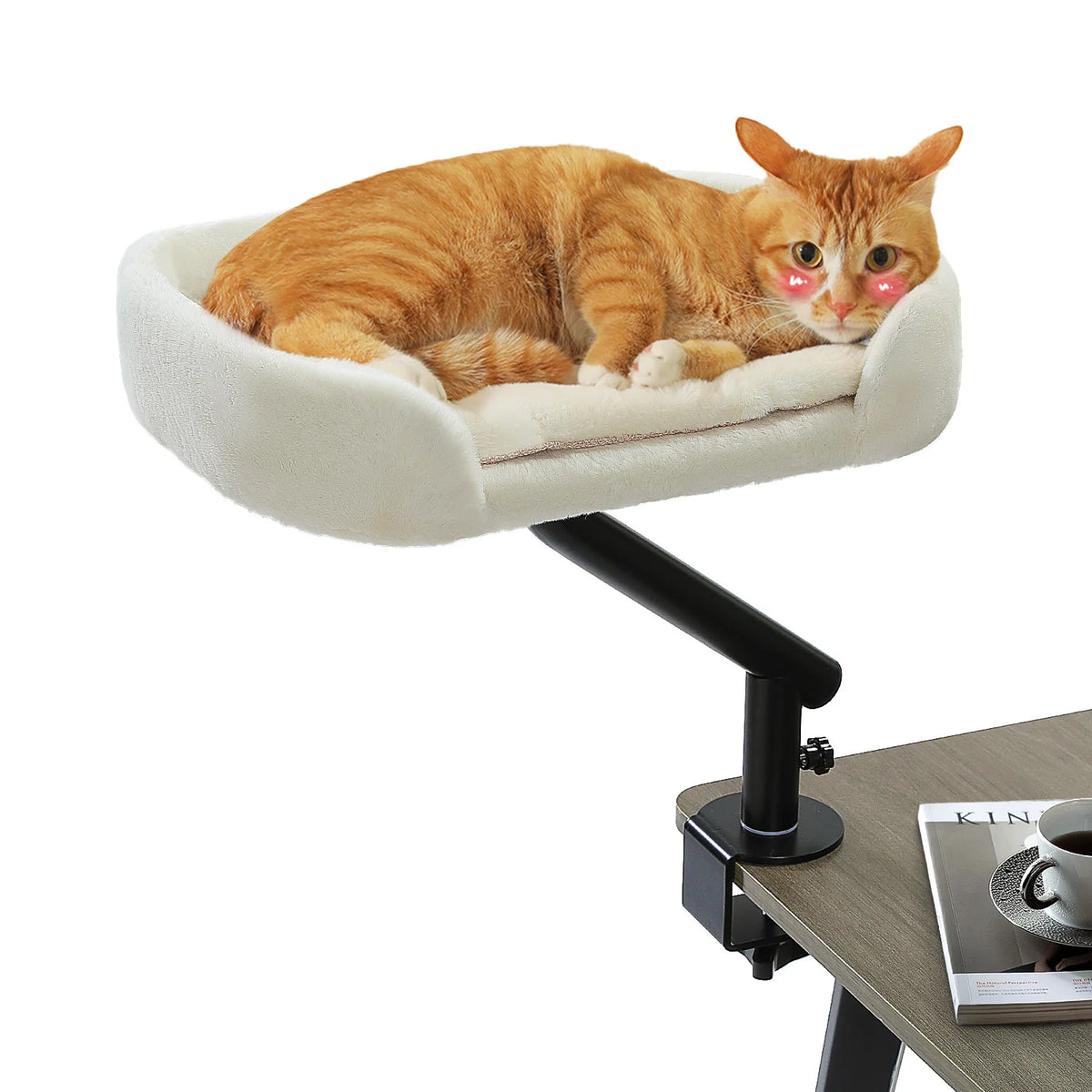 PAWZ Road Cat Desk Bed Adjustable Rotatable Plush Hammock