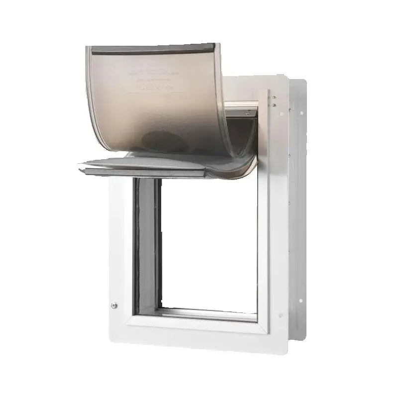 Weatherproof Metal Pet Door With Lock 3 Flap Wall Install