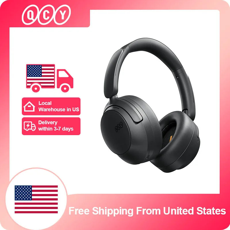 QCY H3S Wireless Over-Ear Headphones Hi-Res LDAC Spatial Sound ANC